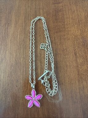 Kendra Scott Pink Flower Pendant Necklace